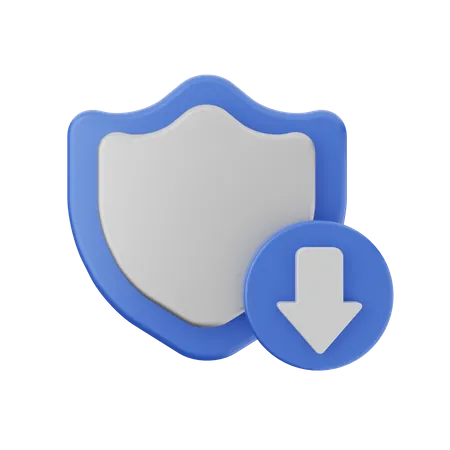 Protection Download  3D Icon