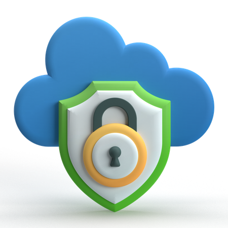 Protection du cloud  3D Icon