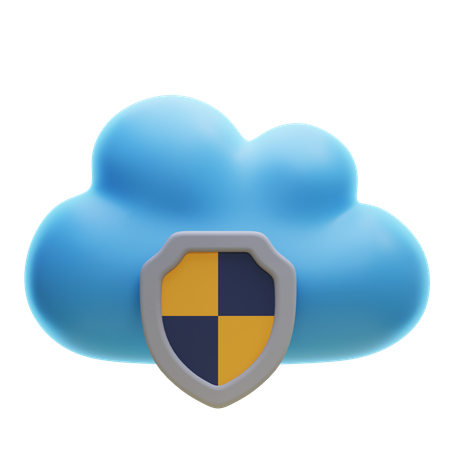 Protection du cloud  3D Icon