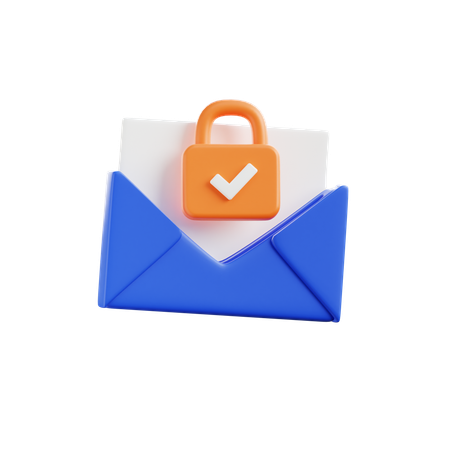 Protection du courrier  3D Icon