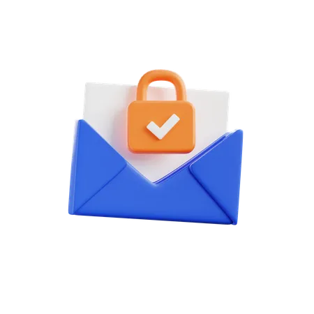 Protection du courrier  3D Icon