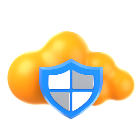 Protection du cloud  3D Icon