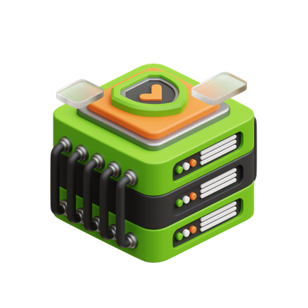 Protection du serveur  3D Icon