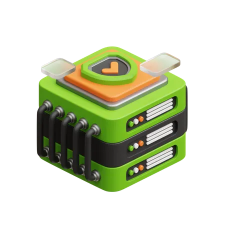 Protection du serveur  3D Icon