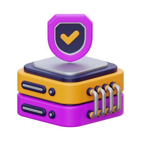 Protection du serveur  3D Icon