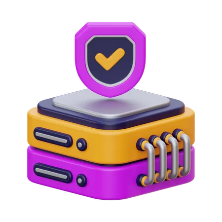 Protection du serveur  3D Icon