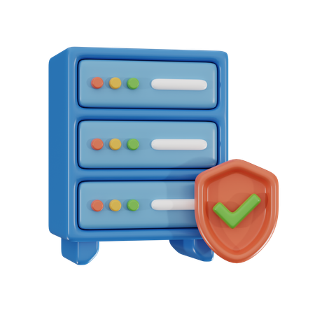 Protection du serveur  3D Icon