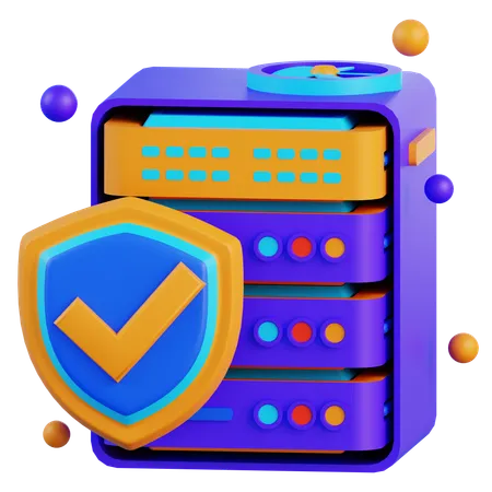 Protection du serveur  3D Icon