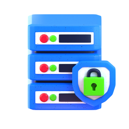 Protection du serveur  3D Icon