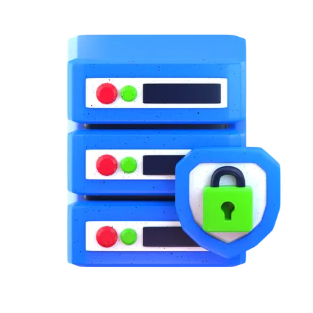 Protection du serveur  3D Icon