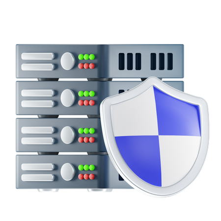 Protection du serveur  3D Icon