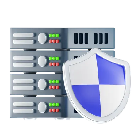 Protection du serveur  3D Icon