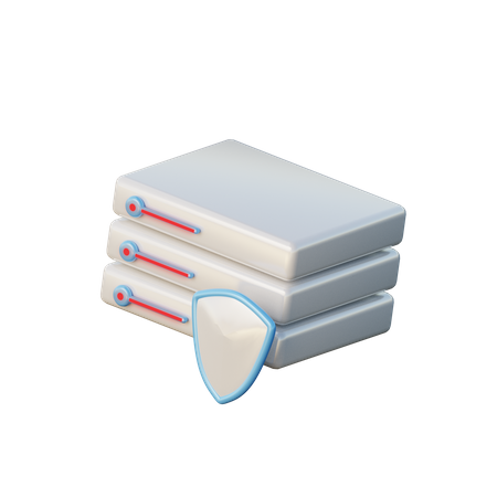 Protection du serveur  3D Illustration