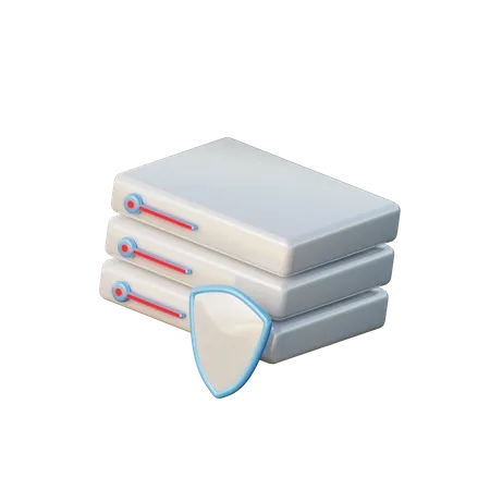 Protection du serveur  3D Illustration