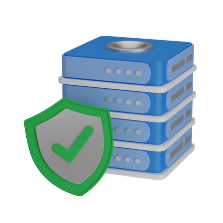 Protection du serveur  3D Icon