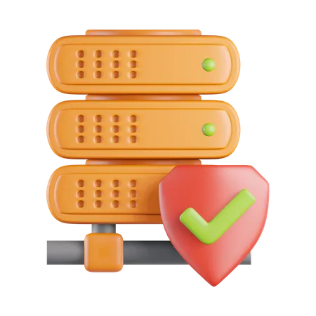 Protection du serveur  3D Icon