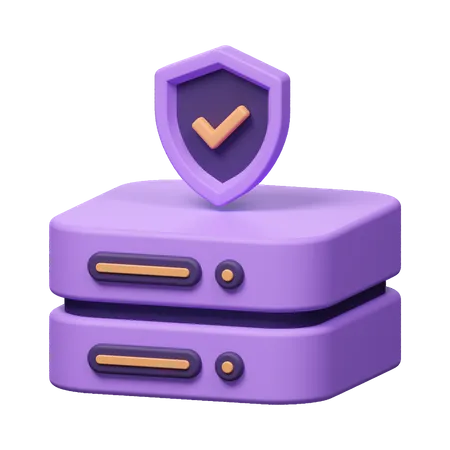 Protection du serveur  3D Icon