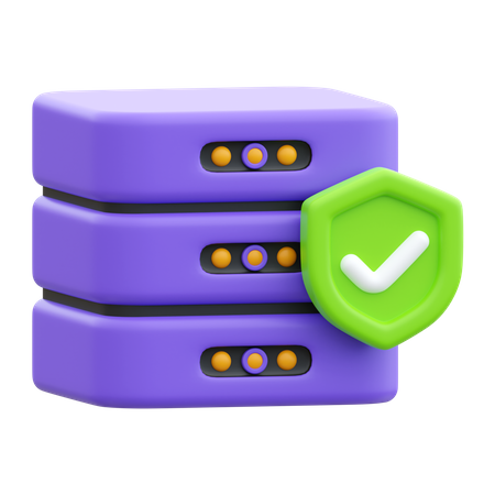 Protection du serveur  3D Icon