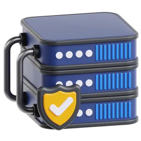 Protection du serveur  3D Icon