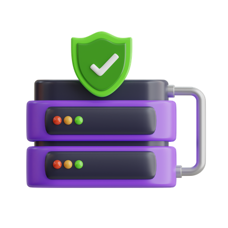 Protection du serveur  3D Icon