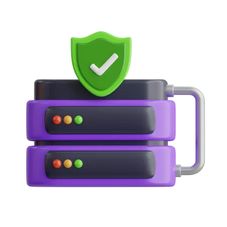 Protection du serveur  3D Icon