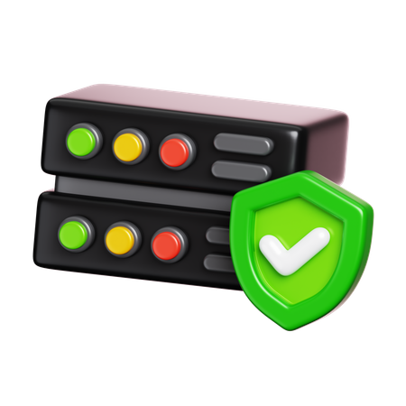 Protection du serveur de base de données  3D Icon