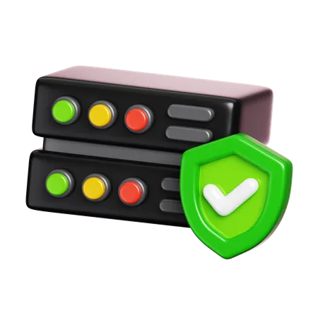 Protection du serveur de base de données  3D Icon