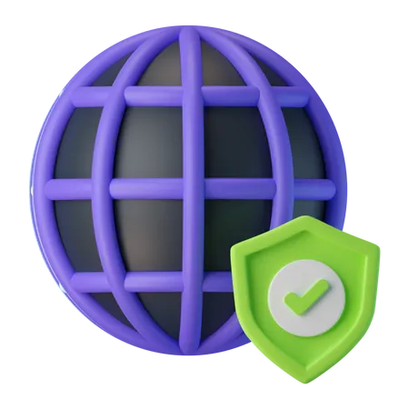 Protection du site Web  3D Icon