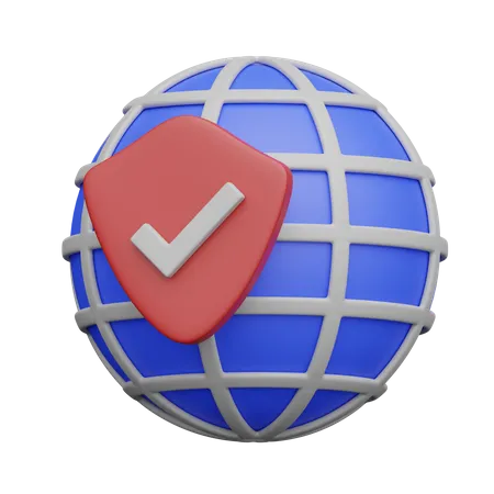 Protection du site Web  3D Icon