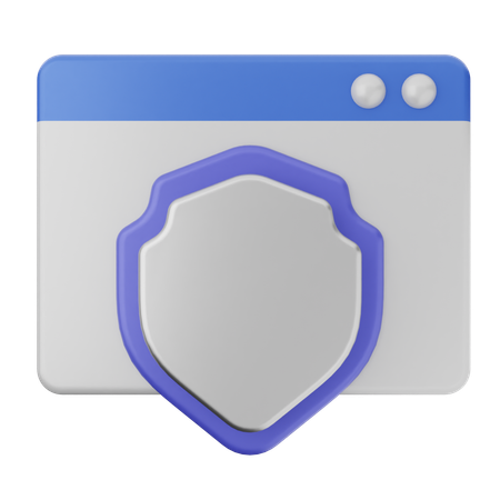 Protection du site Web  3D Icon