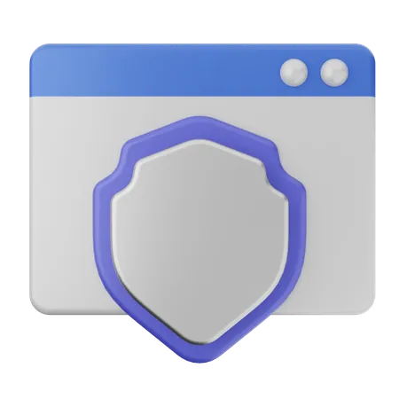 Protection du site Web  3D Icon