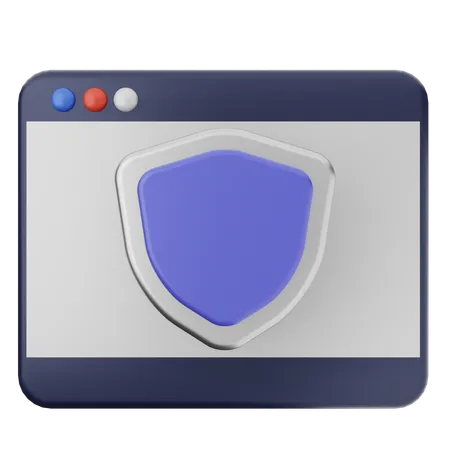 Protection du site Web  3D Icon