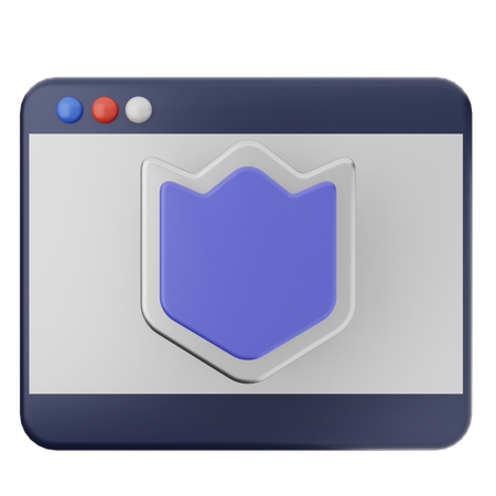 Protection du site Web  3D Icon