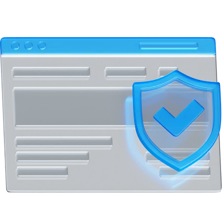 Protection du site Web 2  3D Icon