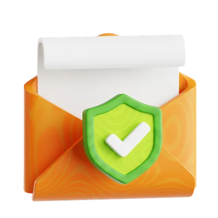 Protection du courrier électronique  3D Icon