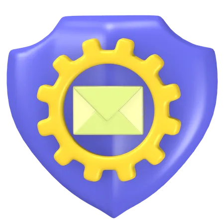 Protection du courrier électronique  3D Illustration
