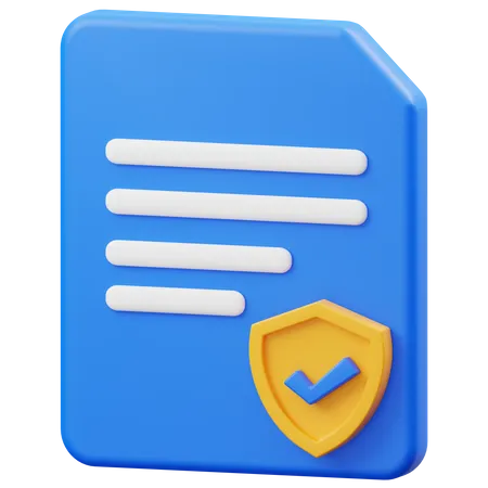 Protection File  3D Icon