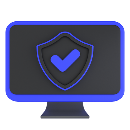 Protection informatique  3D Icon