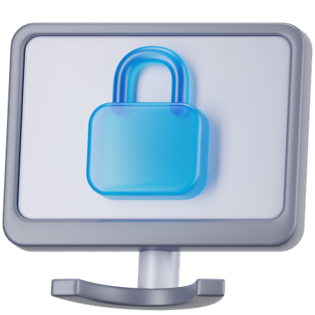 Protection informatique  3D Icon