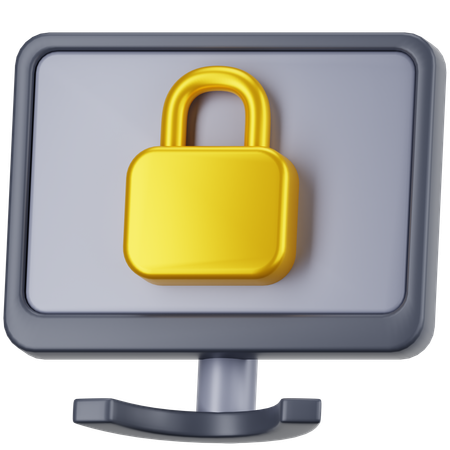 Protection informatique  3D Icon