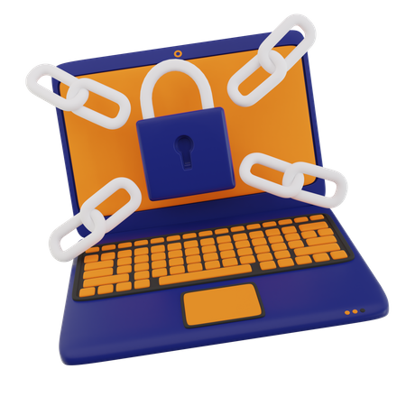 Protection informatique  3D Icon