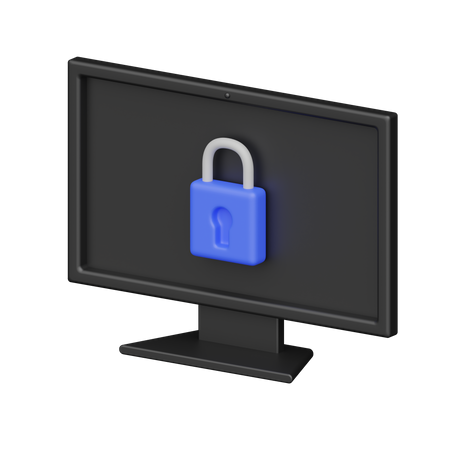 Protection informatique  3D Icon