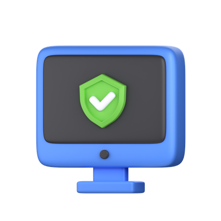 Protection informatique  3D Icon