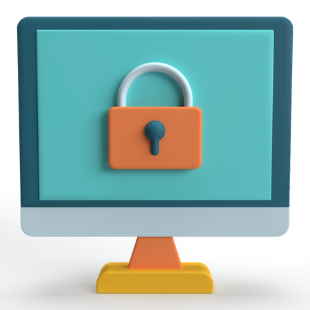 Protection informatique  3D Icon