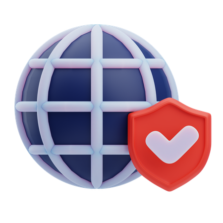 Protection d'Internet  3D Icon