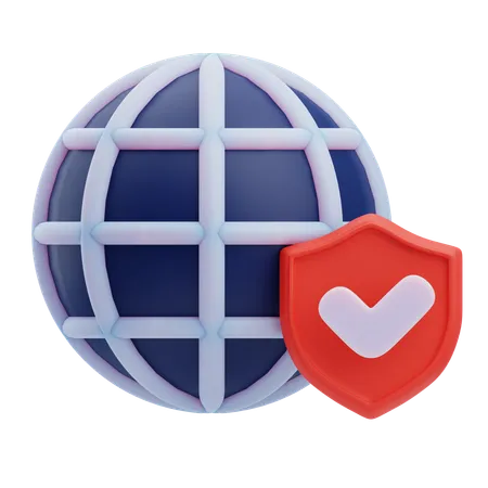 Protection d'Internet  3D Icon