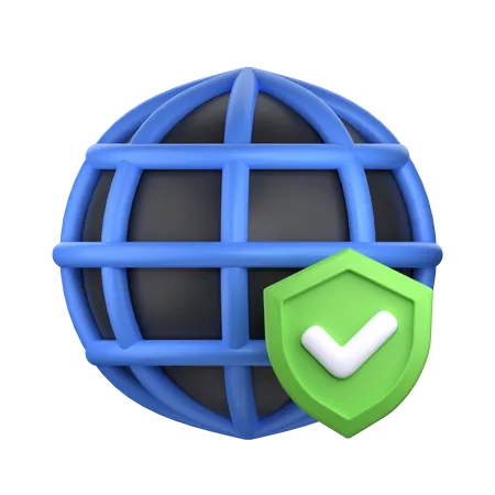 Protection d'Internet  3D Icon