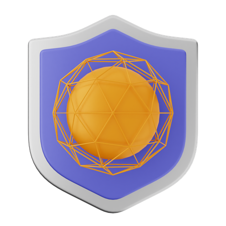 Protection du bouclier Internet  3D Icon