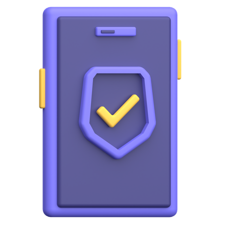 Protection mobile  3D Icon