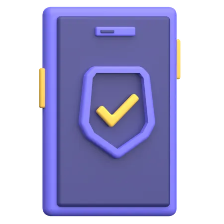 Protection mobile  3D Icon